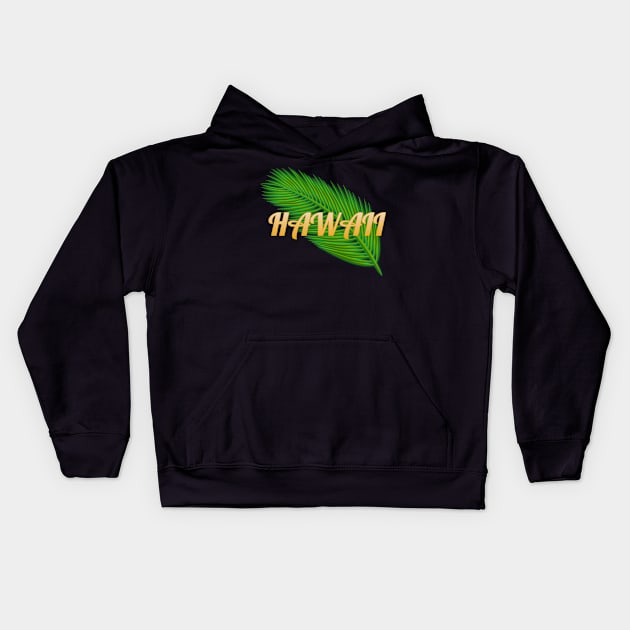 Hawaii t-shirt designs Kids Hoodie by Coreoceanart